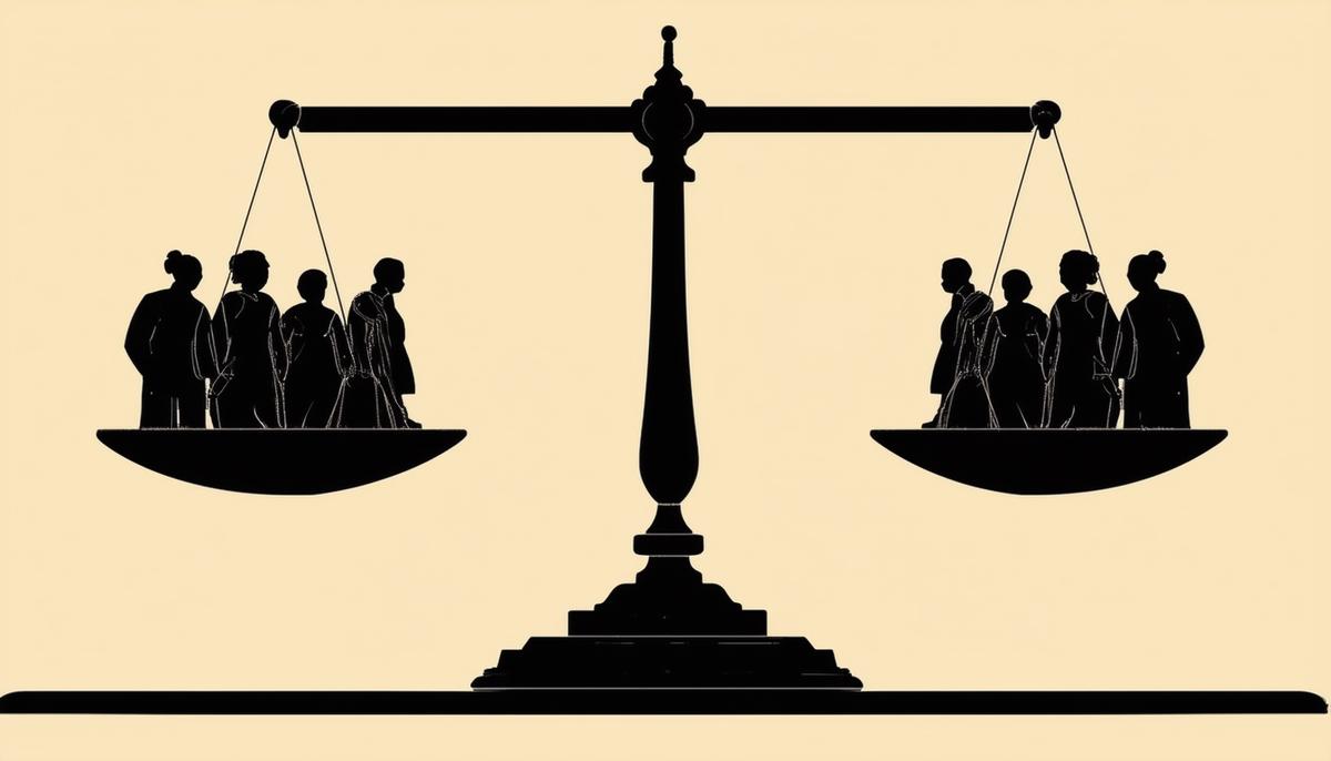 The Preservation Clause and Re-examination Clause of the Seventh Amendment, represented as two sides of a balanced scale, highlighting their role in protecting the right to a jury trial and limiting judicial overreach.